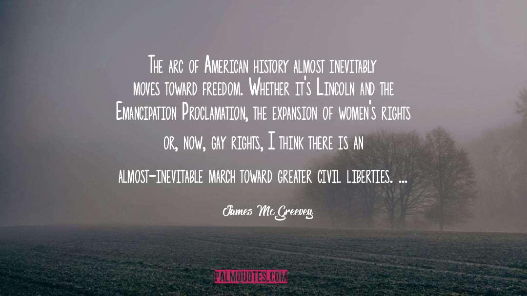 James McGreevey Quotes: The arc of American history