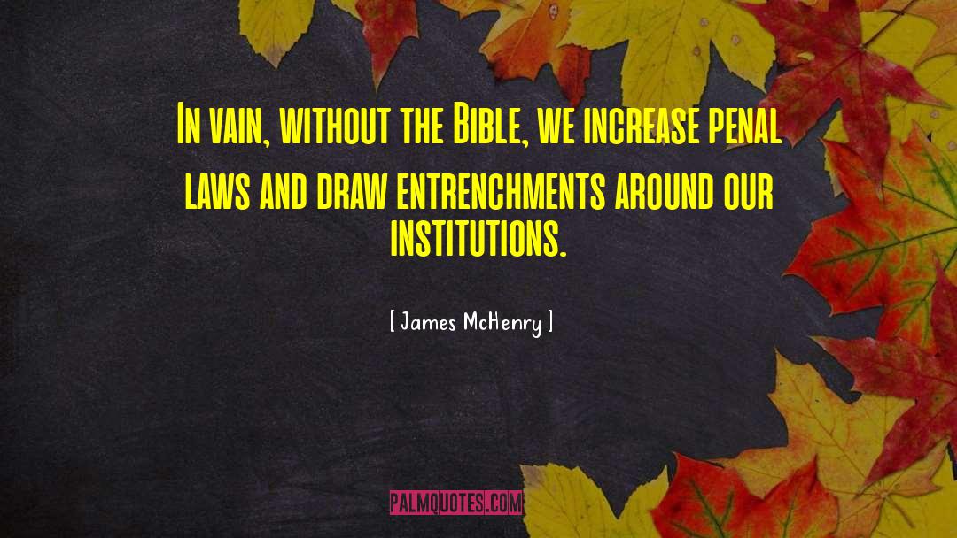 James McHenry Quotes: In vain, without the Bible,