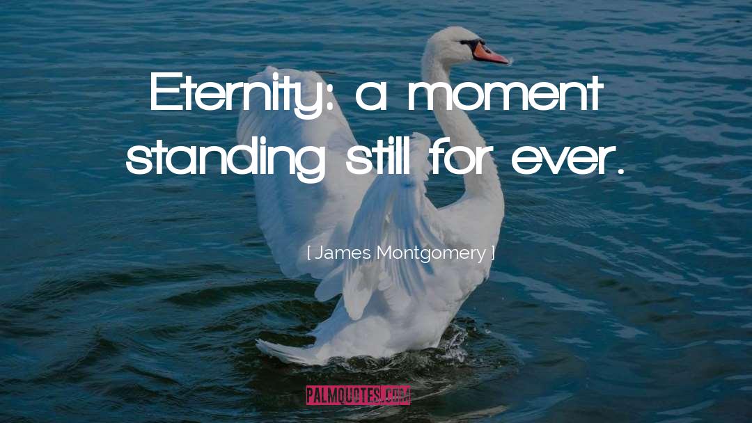 James Montgomery Quotes: Eternity: a moment standing still