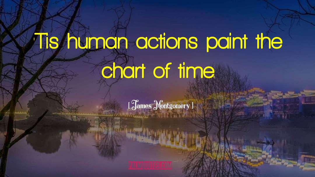 James Montgomery Quotes: 'Tis human actions paint the