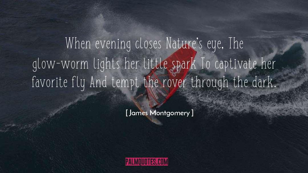 James Montgomery Quotes: When evening closes Nature's eye,