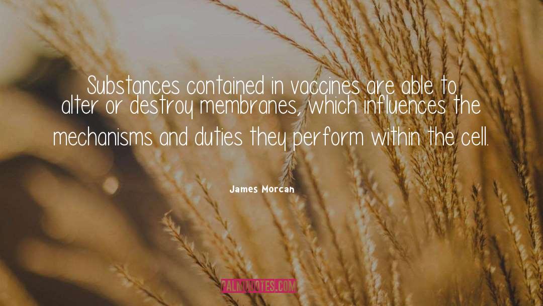 James Morcan Quotes: Substances contained in vaccines are