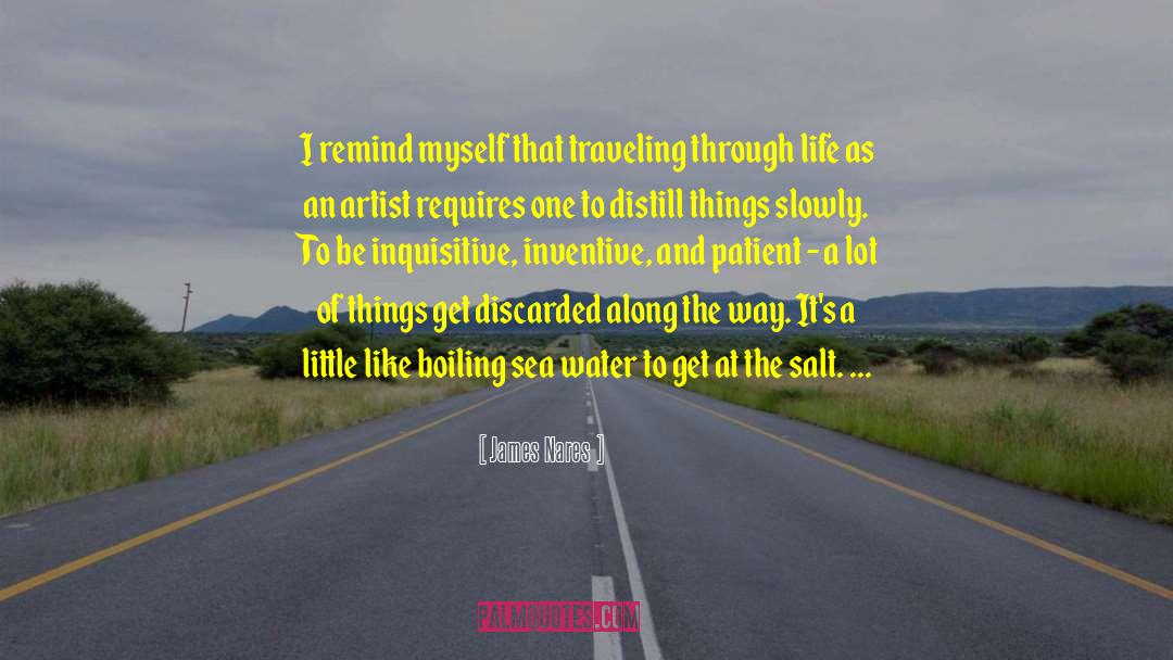 James Nares Quotes: I remind myself that traveling