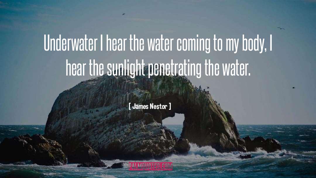 James Nestor Quotes: Underwater I hear the water
