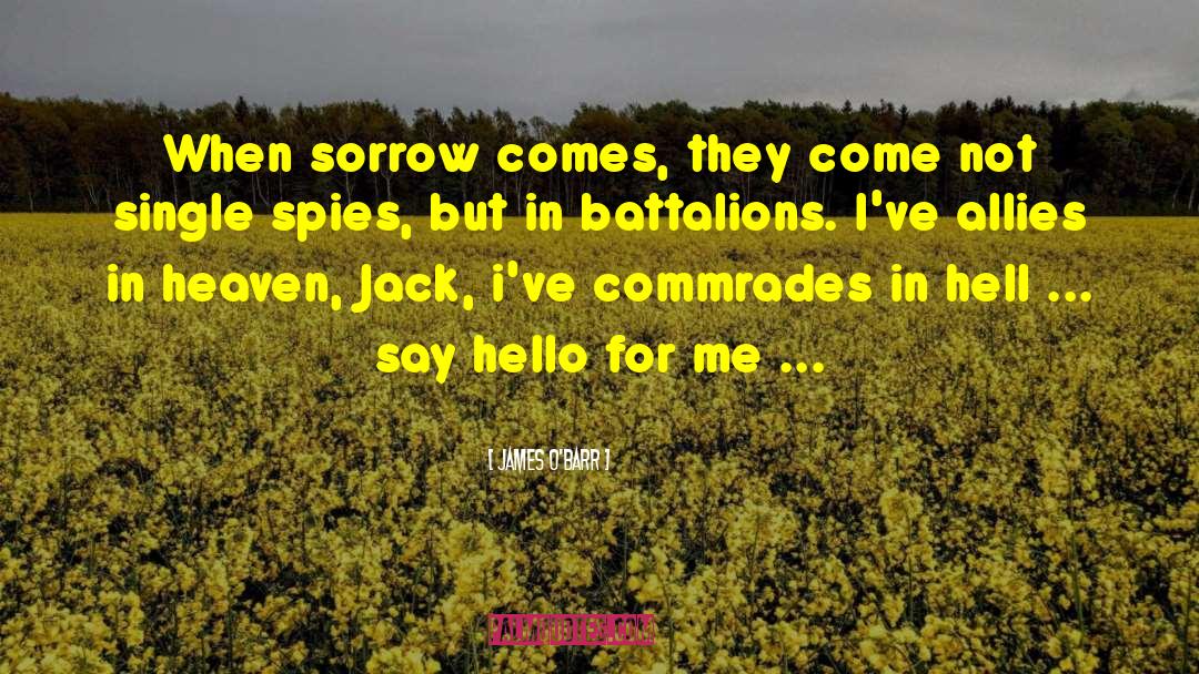 James O'Barr Quotes: When sorrow comes, they come