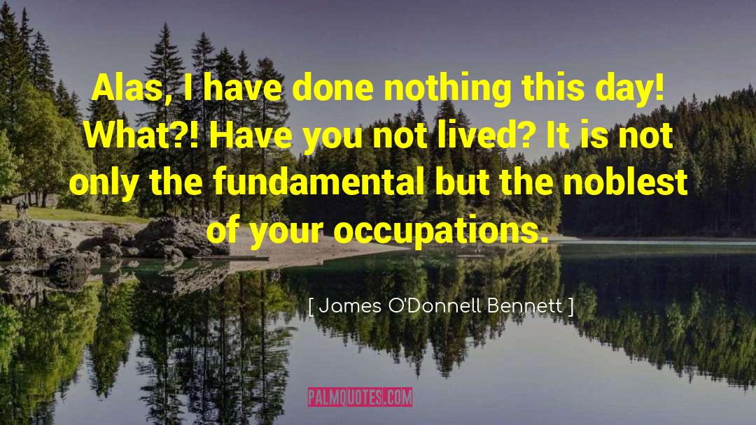 James O'Donnell Bennett Quotes: Alas, I have done nothing