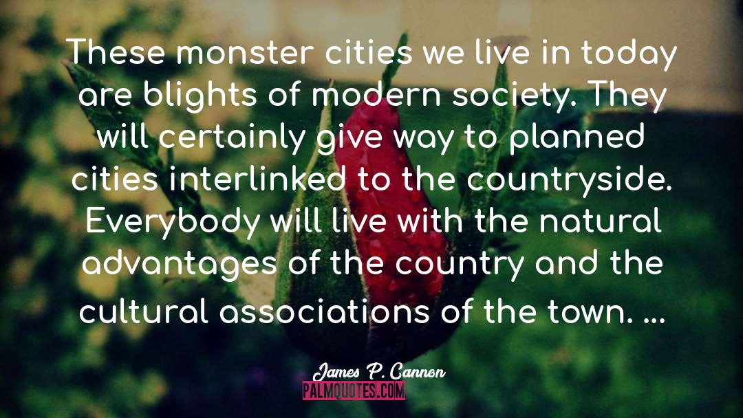 James P. Cannon Quotes: These monster cities we live