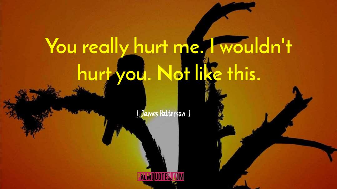 James Patterson Quotes: You really hurt me. I