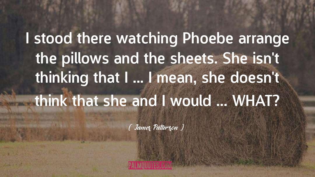 James Patterson Quotes: I stood there watching Phoebe