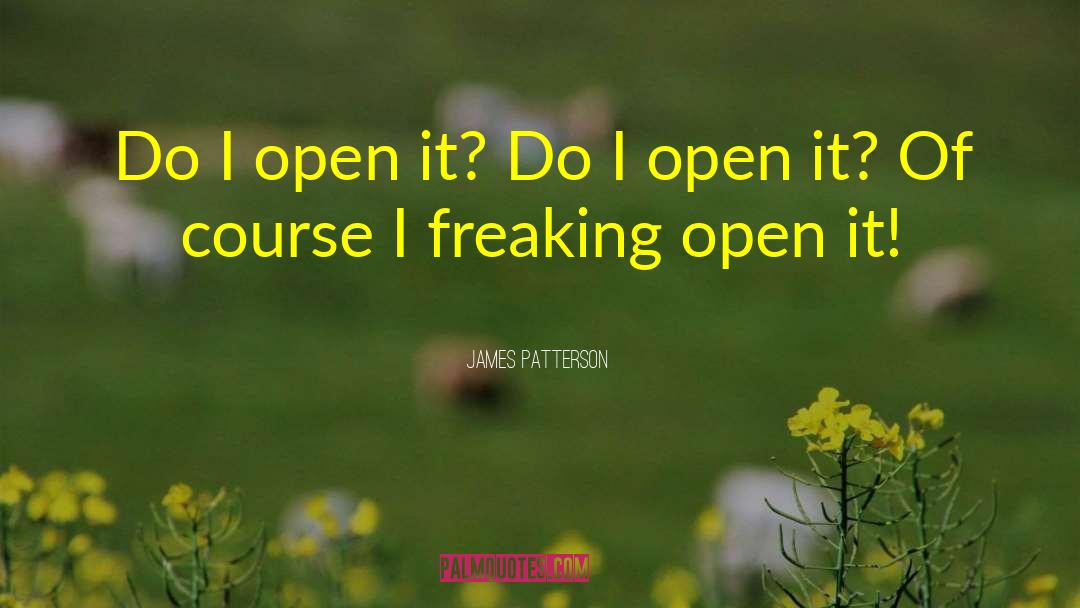 James Patterson Quotes: Do I open it? Do