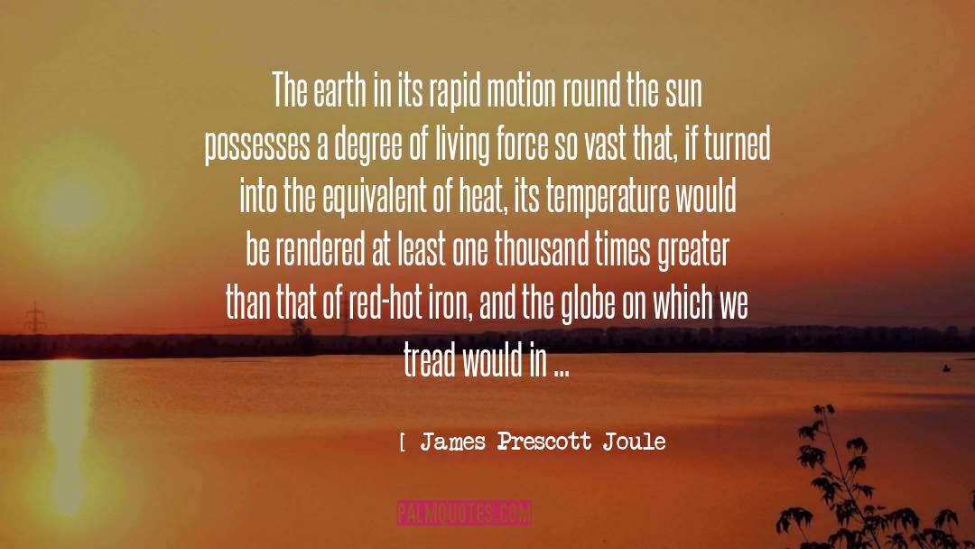 James Prescott Joule Quotes: The earth in its rapid