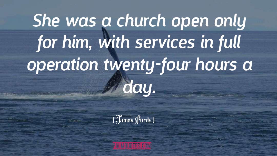 James Purdy Quotes: She was a church open