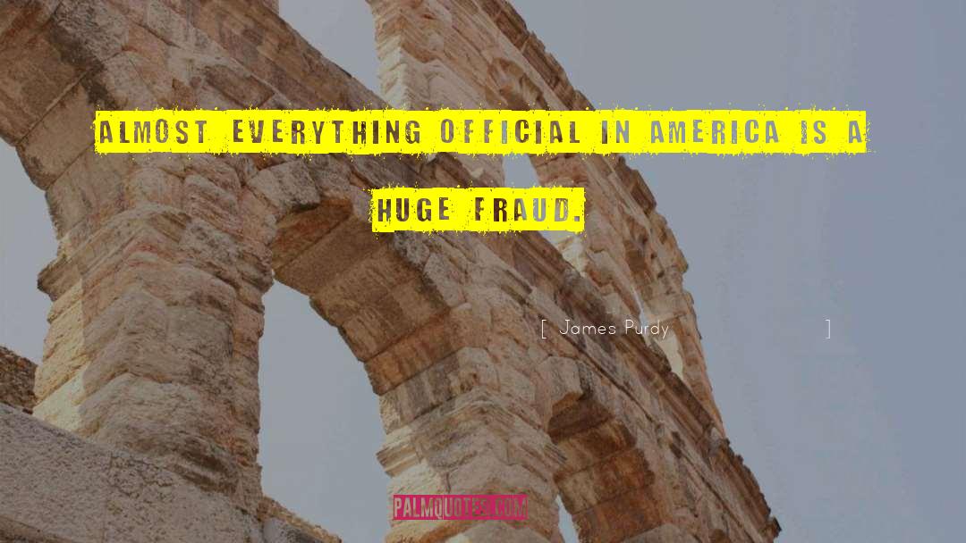 James Purdy Quotes: Almost everything official in America