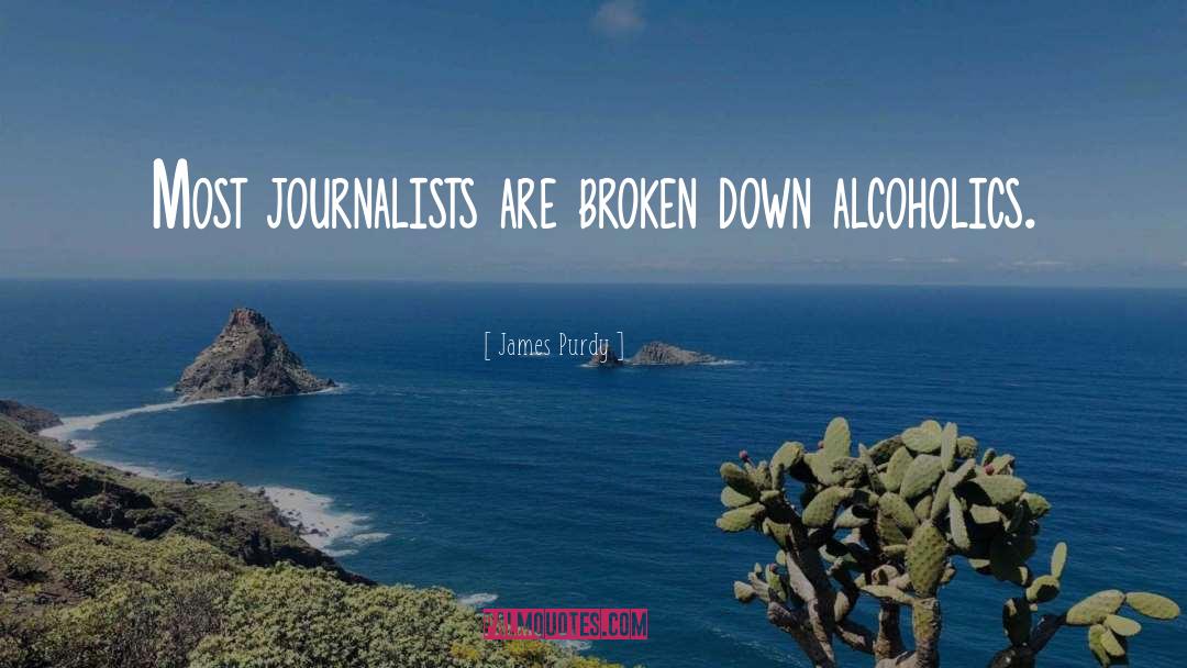 James Purdy Quotes: Most journalists are broken down