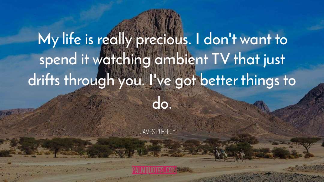 James Purefoy Quotes: My life is really precious.