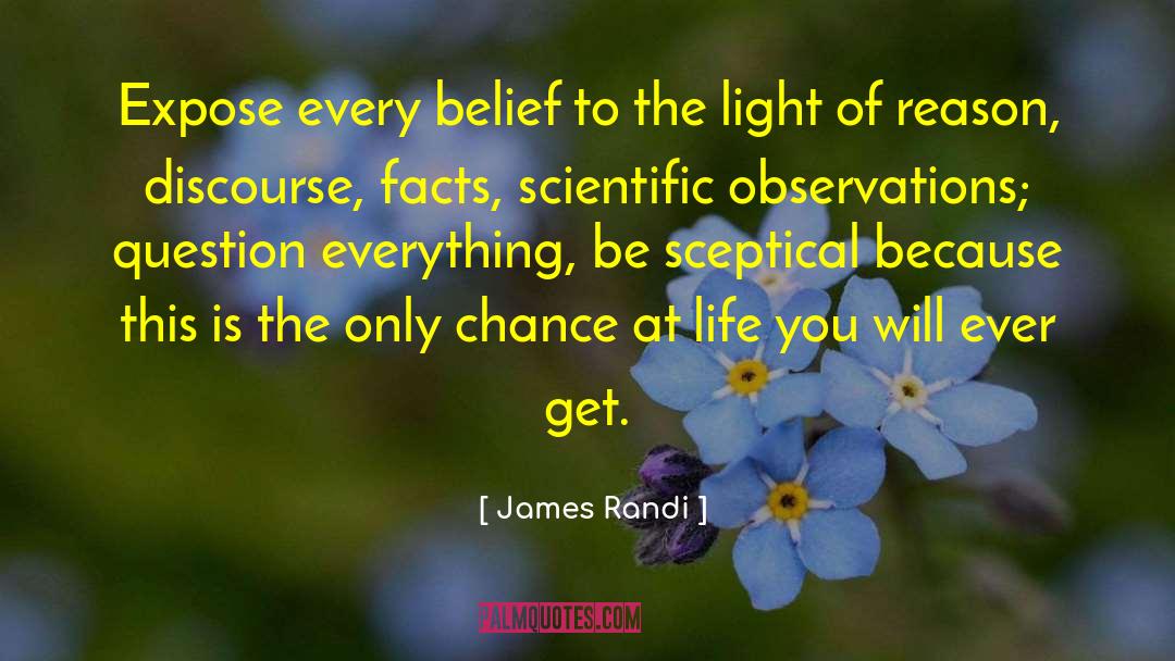 James Randi Quotes: Expose every belief to the