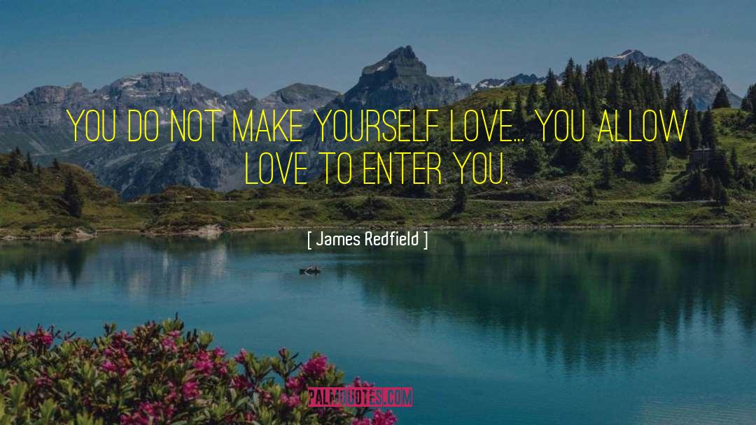 James Redfield Quotes: You do not make yourself