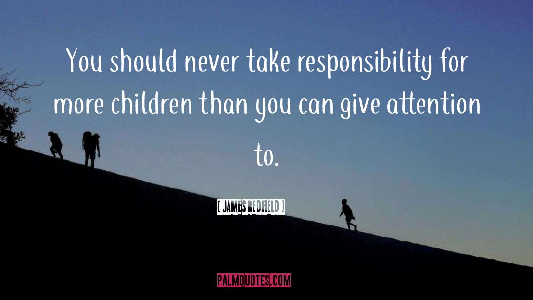 James Redfield Quotes: You should never take responsibility