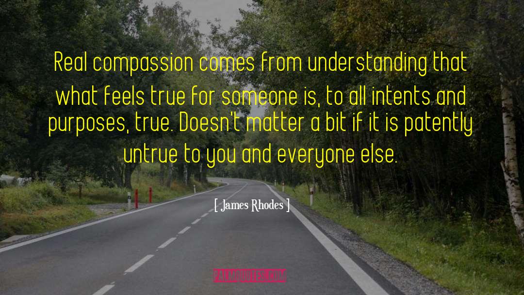 James Rhodes Quotes: Real compassion comes from understanding