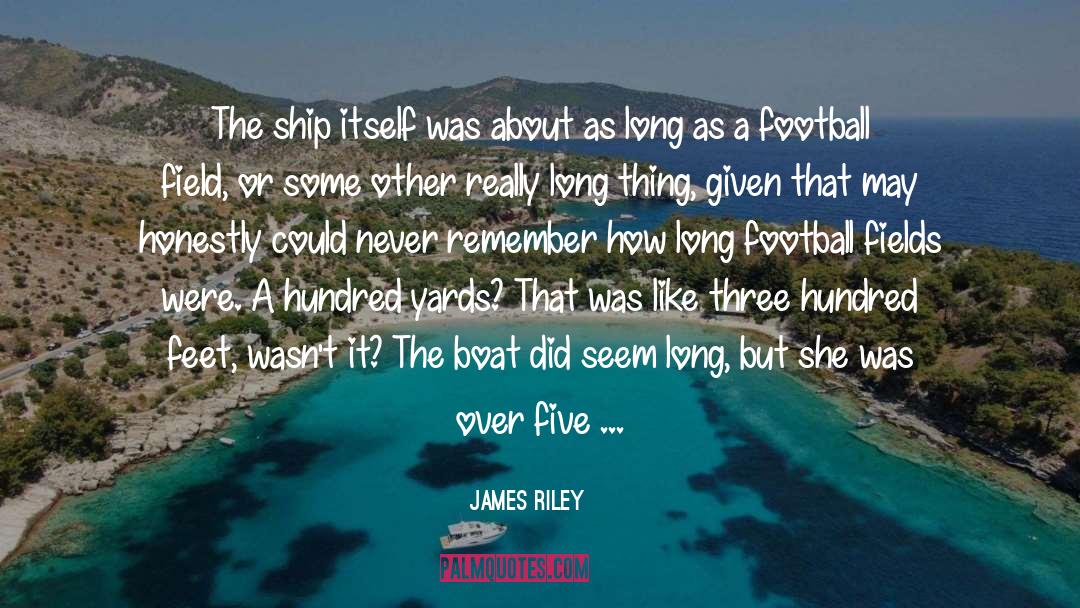 James Riley Quotes: The ship itself was about