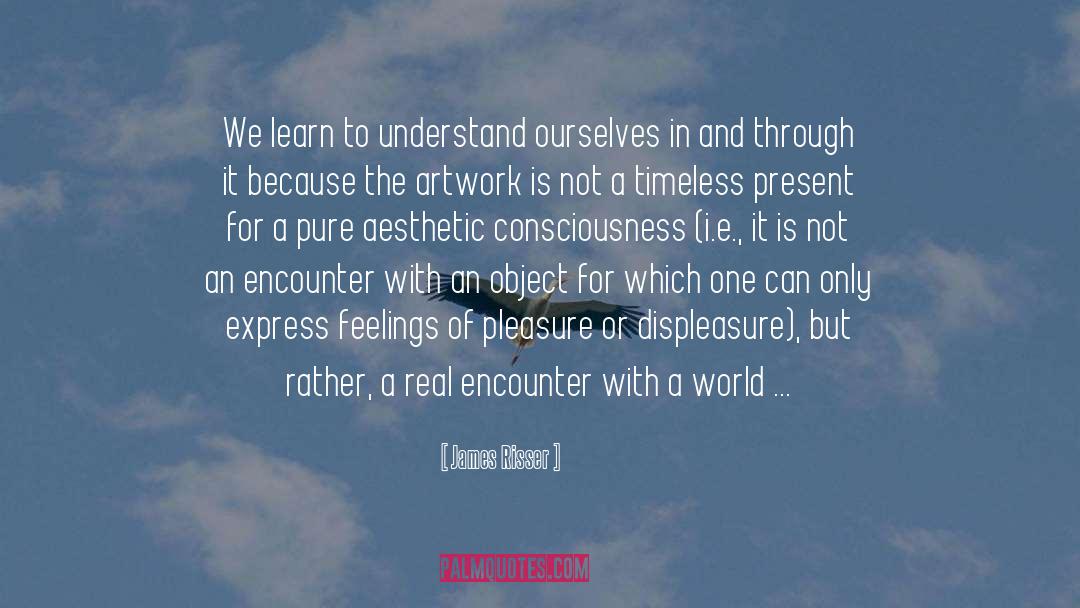 James Risser Quotes: We learn to understand ourselves