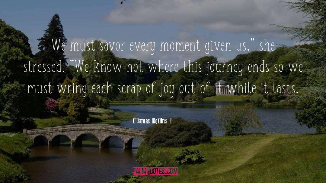 James Rollins Quotes: We must savor every moment