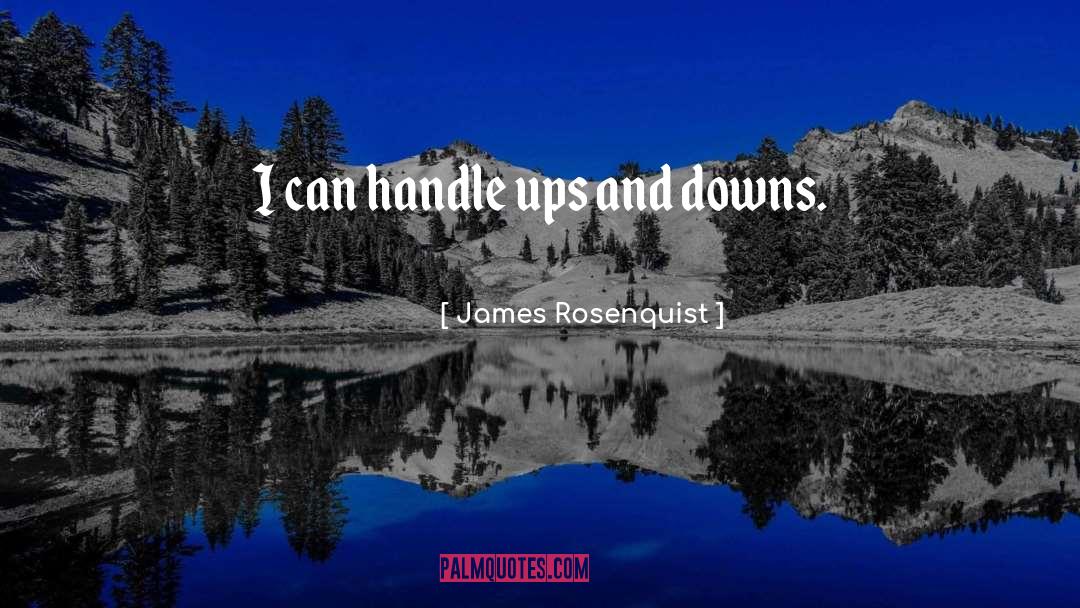 James Rosenquist Quotes: I can handle ups and