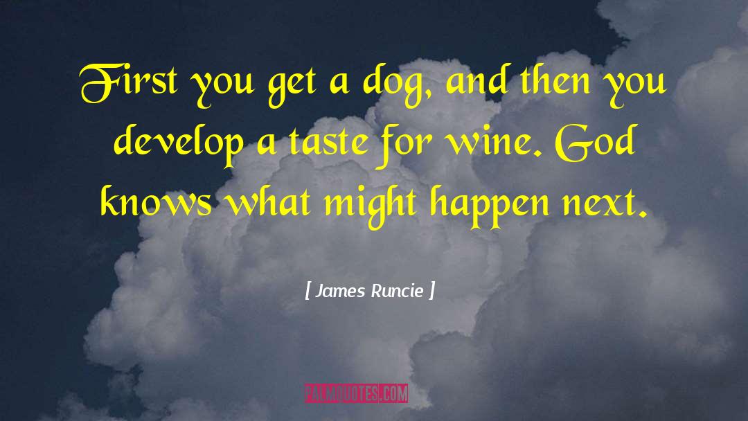 James Runcie Quotes: First you get a dog,