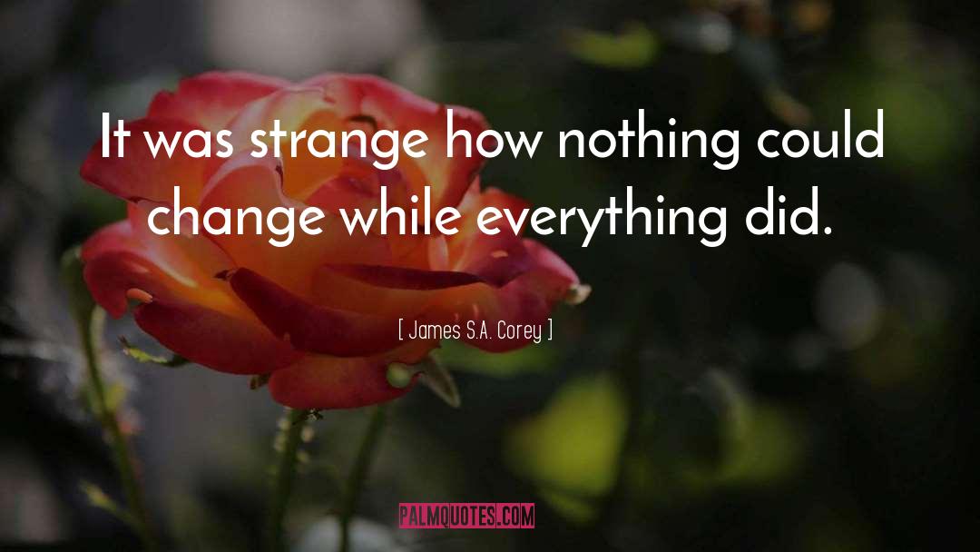 James S.A. Corey Quotes: It was strange how nothing