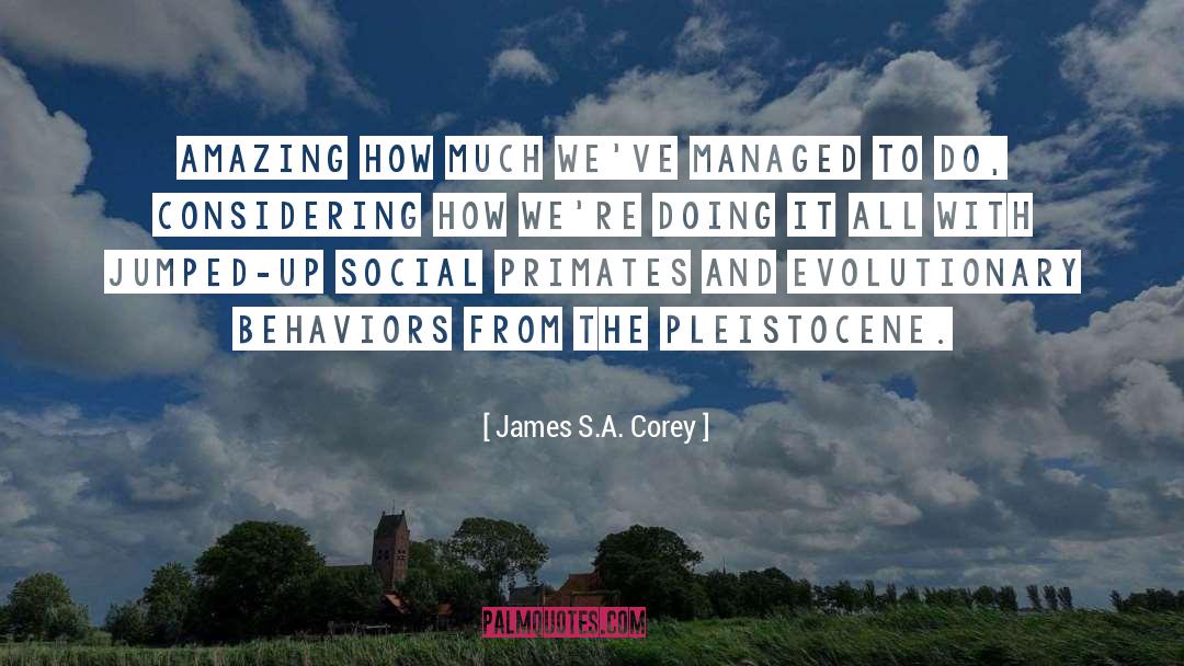 James S.A. Corey Quotes: Amazing how much we've managed