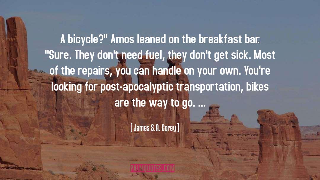 James S.A. Corey Quotes: A bicycle?