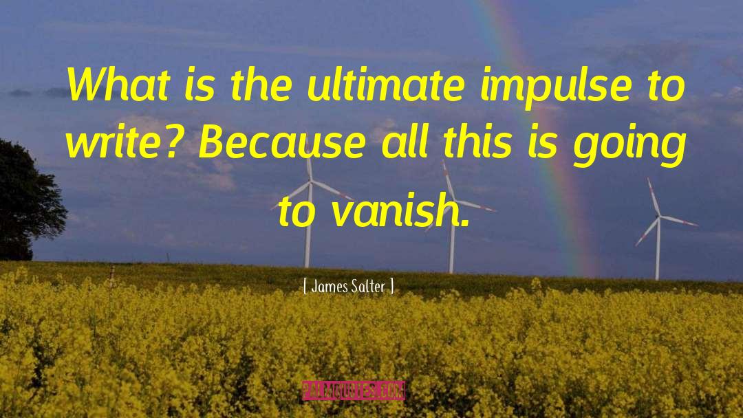 James Salter Quotes: What is the ultimate impulse