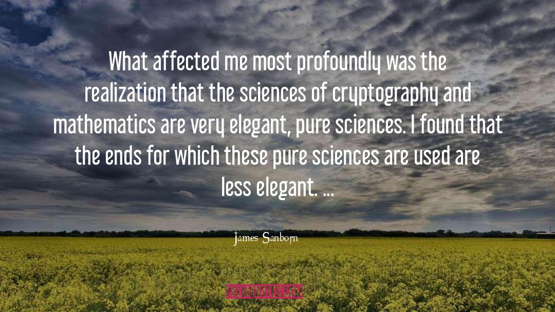 James Sanborn Quotes: What affected me most profoundly