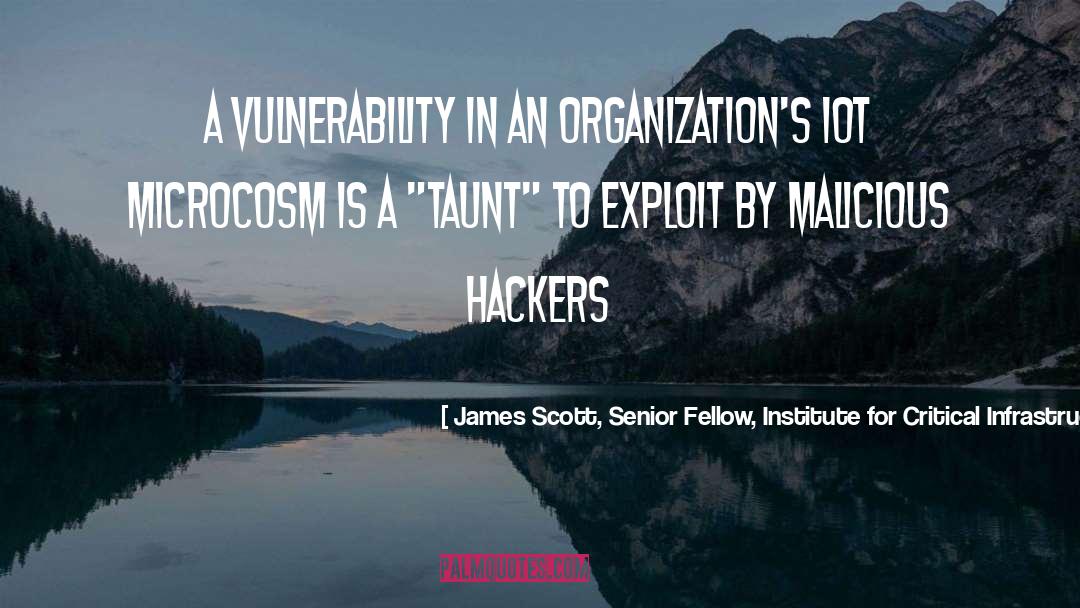 James Scott, Senior Fellow, Institute For Critical Infrastructure Technology Quotes: A vulnerability in an organization's