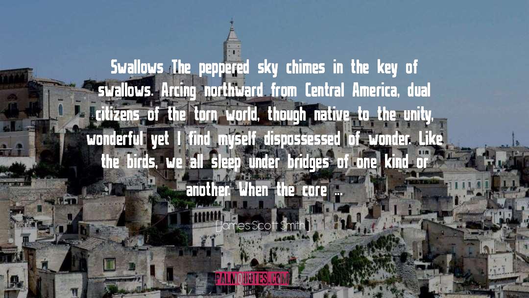 James Scott Smith Quotes: Swallows The peppered sky chimes