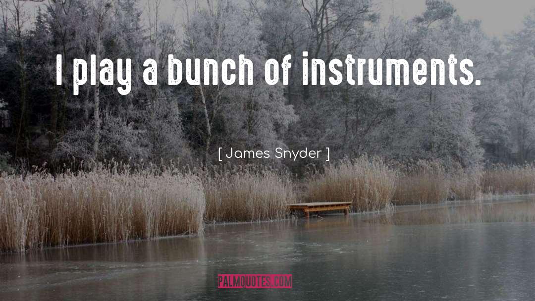 James Snyder Quotes: I play a bunch of