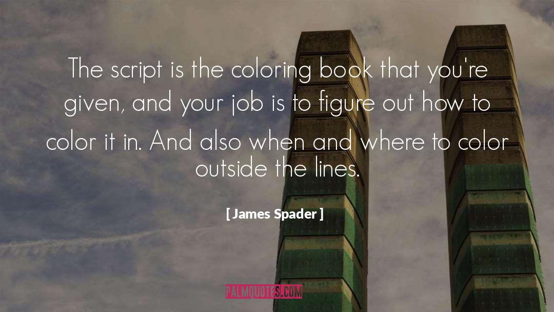 James Spader Quotes: The script is the coloring