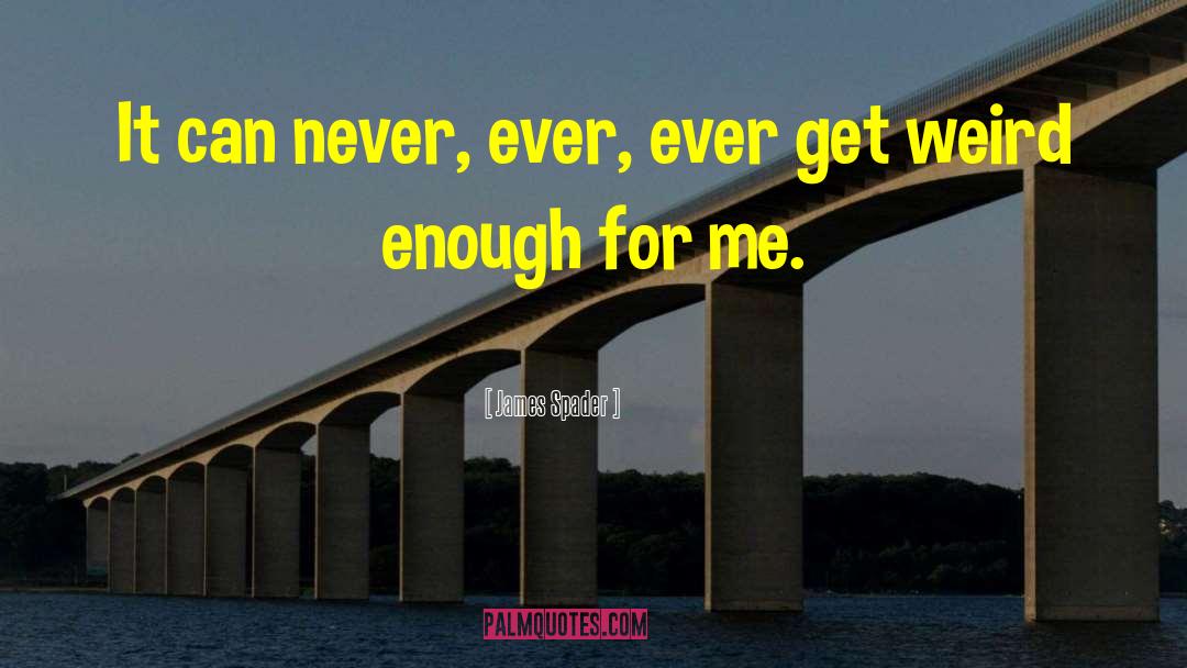 James Spader Quotes: It can never, ever, ever