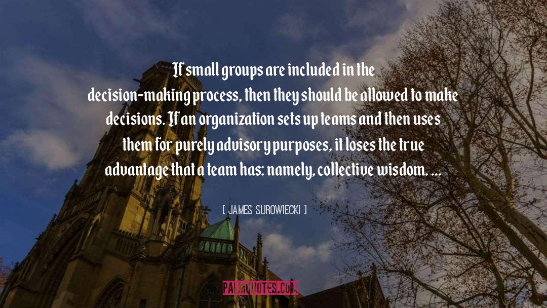 James Surowiecki Quotes: If small groups are included