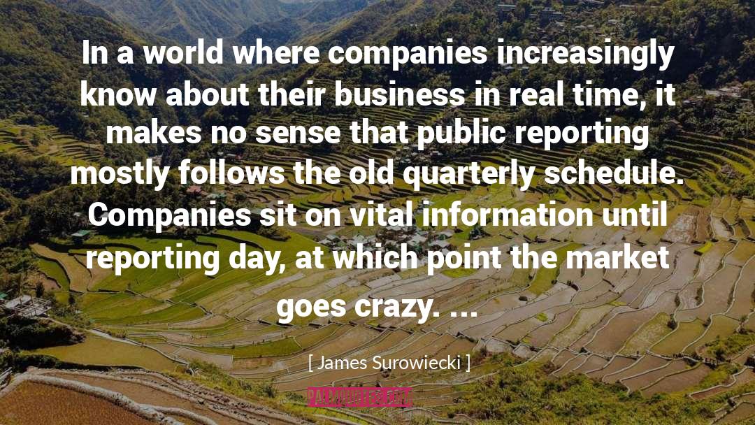 James Surowiecki Quotes: In a world where companies