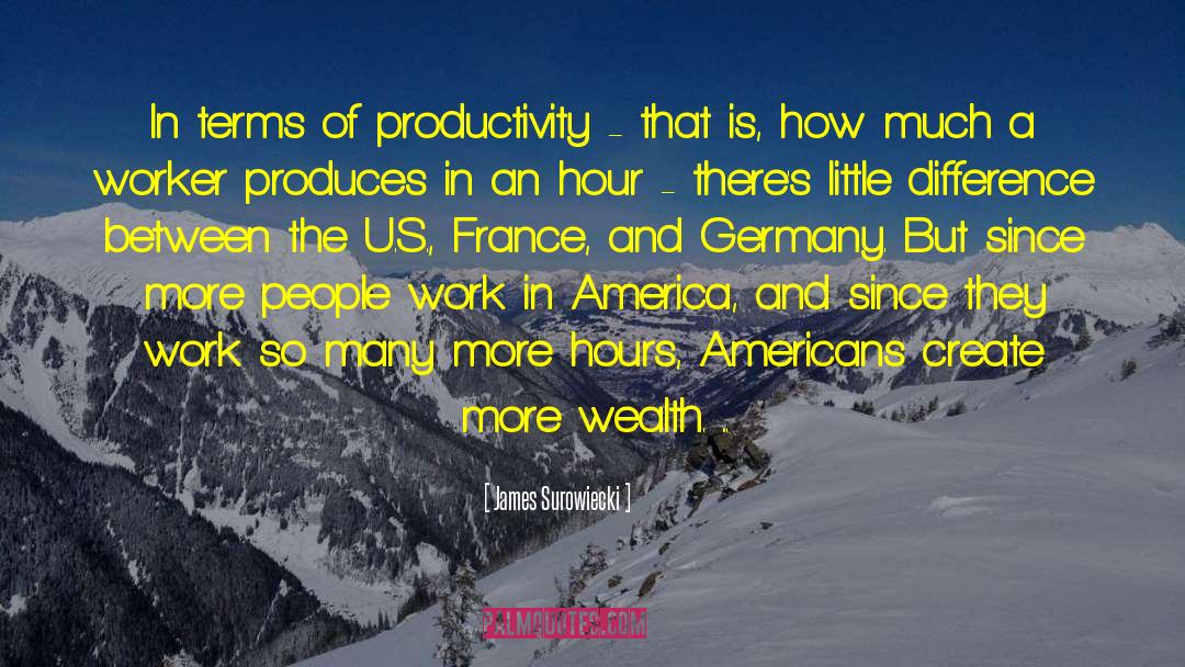 James Surowiecki Quotes: In terms of productivity -