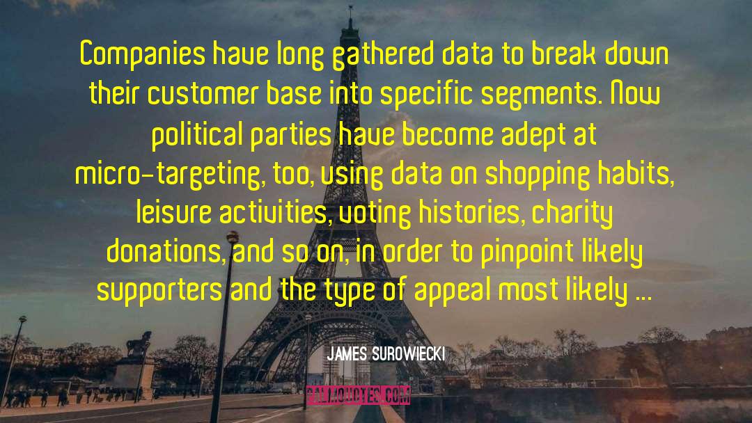 James Surowiecki Quotes: Companies have long gathered data