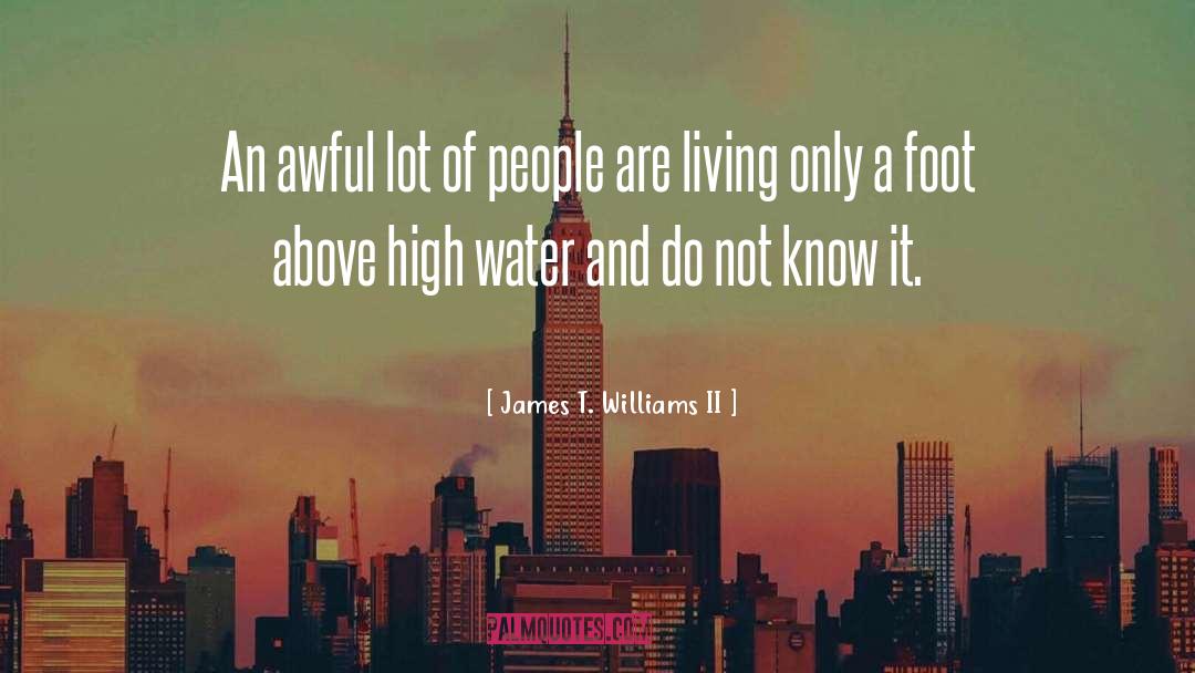 James T. Williams II Quotes: An awful lot of people