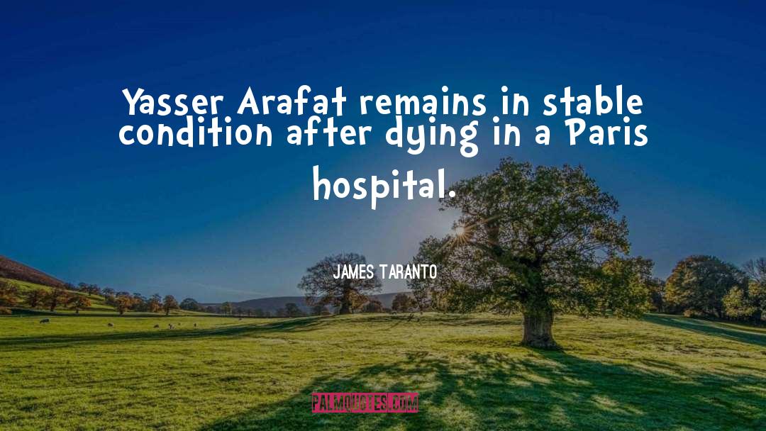 James Taranto Quotes: Yasser Arafat remains in stable