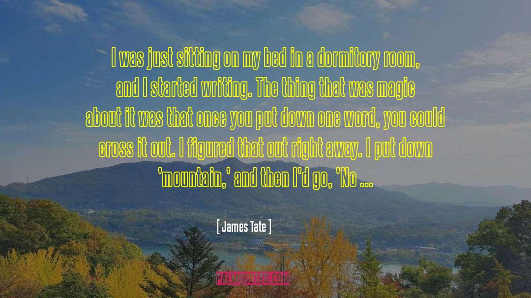 James Tate Quotes: I was just sitting on