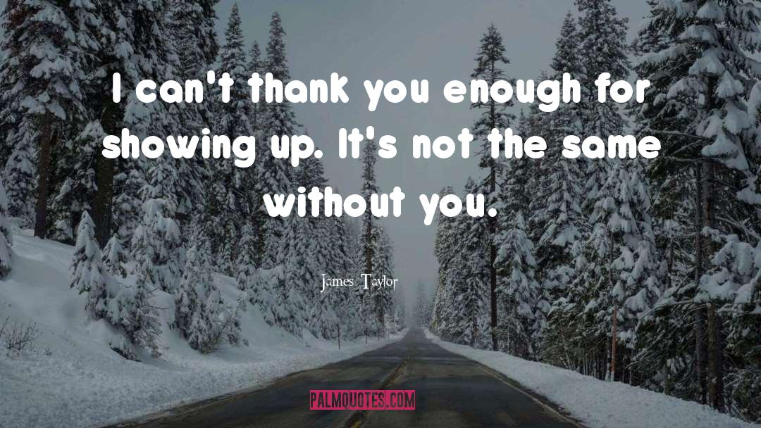 James Taylor Quotes: I can't thank you enough