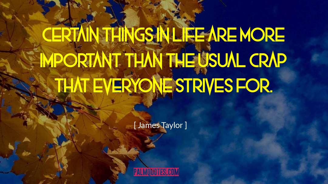 James Taylor Quotes: Certain things in life are