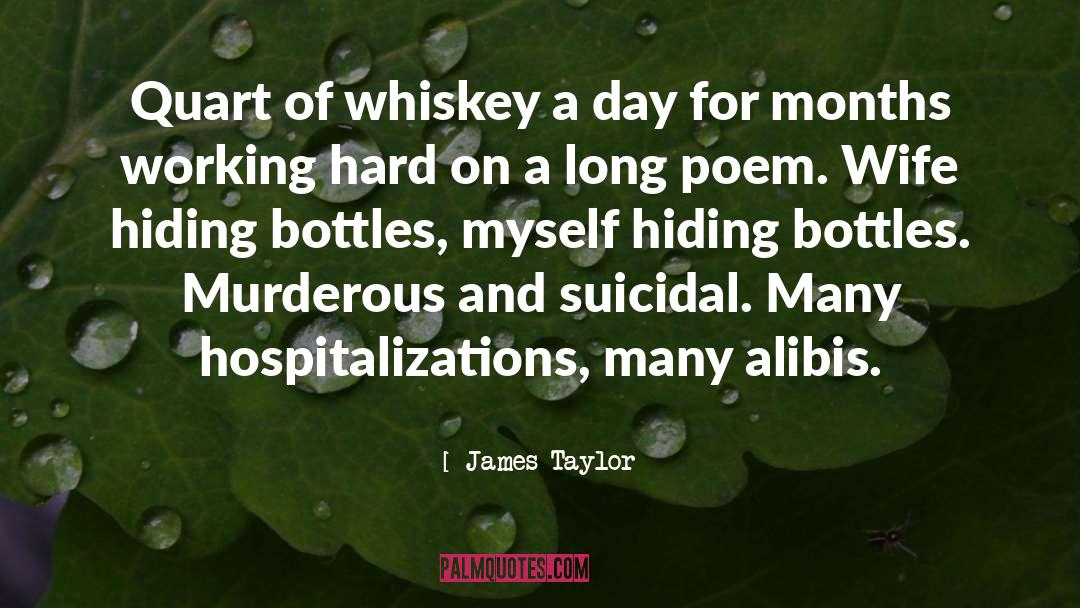 James Taylor Quotes: Quart of whiskey a day