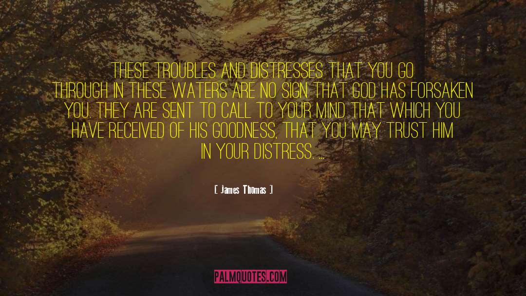 James Thomas Quotes: These troubles and distresses that