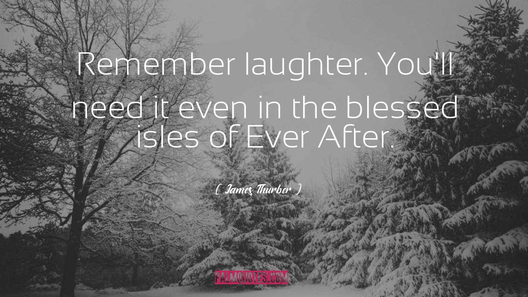 James Thurber Quotes: Remember laughter. You'll need it